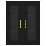 Casa si Gradina - Mobilier - Comode si corpuri - Comode - Dulapuri montate pe perete, 2 buc, negru, lemn prelucrat - Infinity.ro