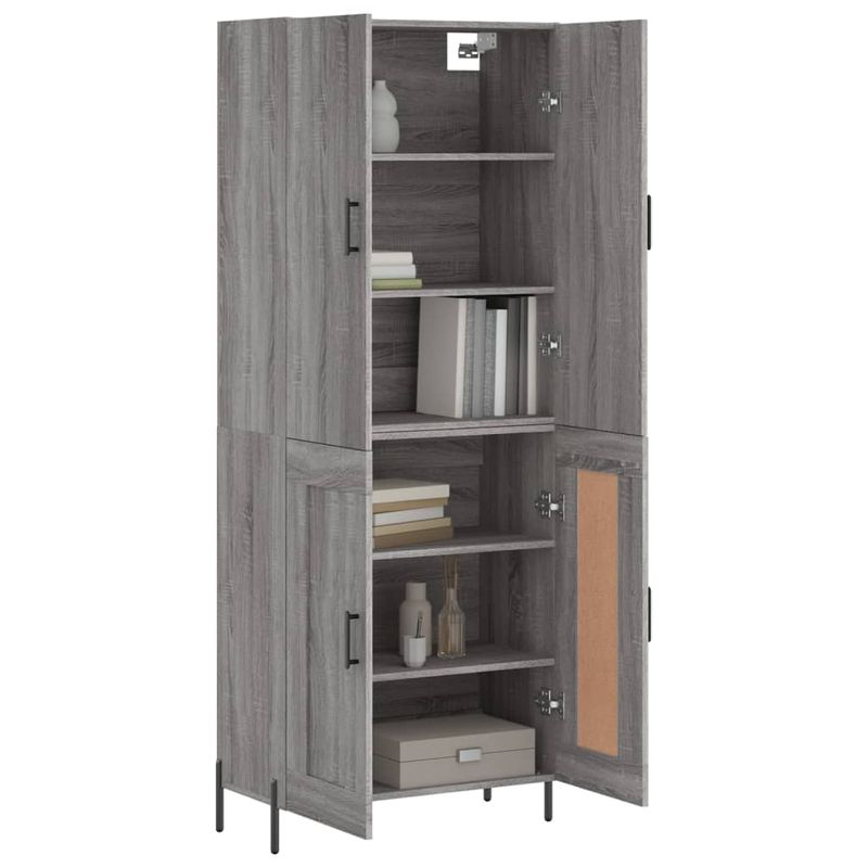 Casa si Gradina - Mobilier - Comode si corpuri - Comode - Dulap inalt, gri sonoma, 69,5x34x180 cm, lemn compozit - Infinity.ro