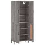 Casa si Gradina - Mobilier - Comode si corpuri - Comode - Dulap inalt, gri sonoma, 69,5x34x180 cm, lemn compozit - Infinity.ro