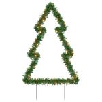 Casa si Gradina - Decoratiuni - Decoratiuni de sezon - Decoratiune brad cu lumini de Crăciun cu tarusi, 80 LED, 60 cm, model cu panglică - Infinity.ro