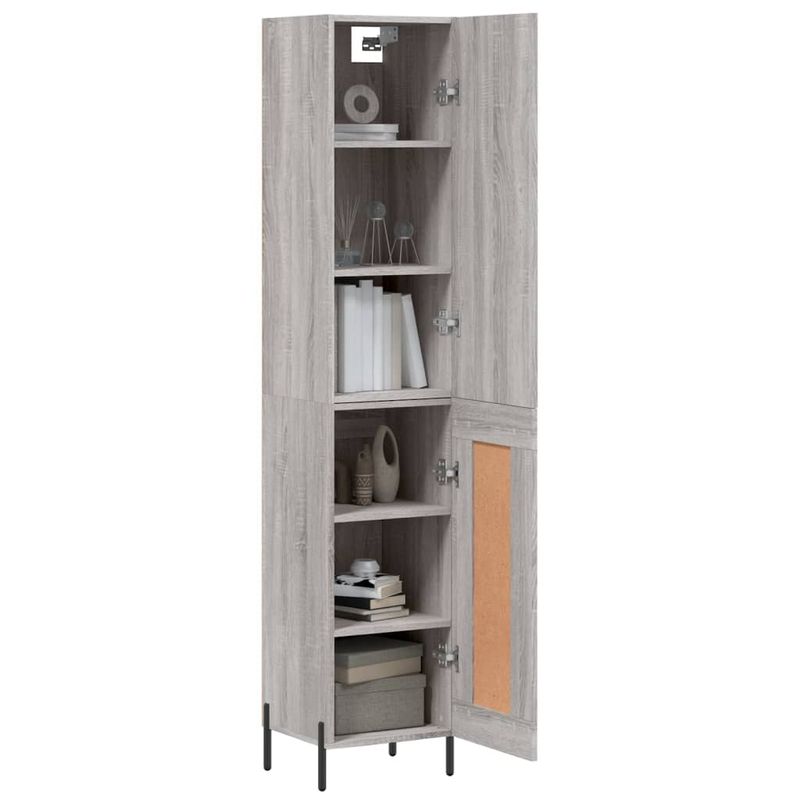 Casa si Gradina - Mobilier - Comode si corpuri - Comode - Dulap inalt, gri sonoma, 34,5x34x180 cm, lemn prelucrat - Infinity.ro