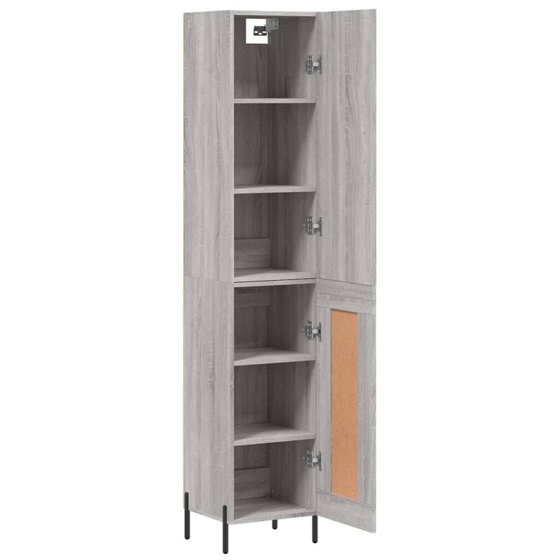 Casa si Gradina - Mobilier - Comode si corpuri - Comode - Dulap inalt, gri sonoma, 34,5x34x180 cm, lemn prelucrat - Infinity.ro