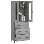 Casa si Gradina - Mobilier - Comode si corpuri - Comode - Dulap inalt, gri sonoma, 69,5x34x180 cm, lemn compozit - Infinity.ro
