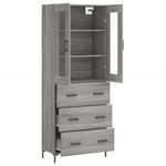 Casa si Gradina - Mobilier - Comode si corpuri - Comode - Dulap inalt, gri sonoma, 69,5x34x180 cm, lemn compozit - Infinity.ro