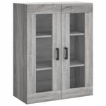 Casa si Gradina - Mobilier - Comode si corpuri - Comode - Dulap inalt, gri sonoma, 69,5x34x180 cm, lemn compozit - Infinity.ro
