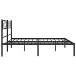 Casa si Gradina - Mobilier - Paturi si accesorii - Paturi - Cadru de pat metalic cu tablie, negru, 200x200 cm - Infinity.ro