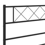 Casa si Gradina - Mobilier - Paturi si accesorii - Paturi - Cadru de pat metalic cu tablie, negru, 200x200 cm - Infinity.ro