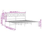 Casa si Gradina - Mobilier - Paturi si accesorii - Paturi - Cadru de pat metalic cu tablie, negru, 200x200 cm - Infinity.ro