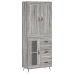 Casa si Gradina - Mobilier - Comode si corpuri - Comode - Dulap inalt, gri sonoma, 69,5x34x180 cm, lemn compozit - Infinity.ro