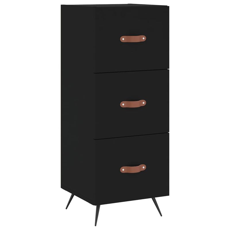Casa si Gradina - Mobilier - Comode si corpuri - Comode - Dulap inalt, negru, 34,5x34x180 cm, lemn prelucrat - Infinity.ro