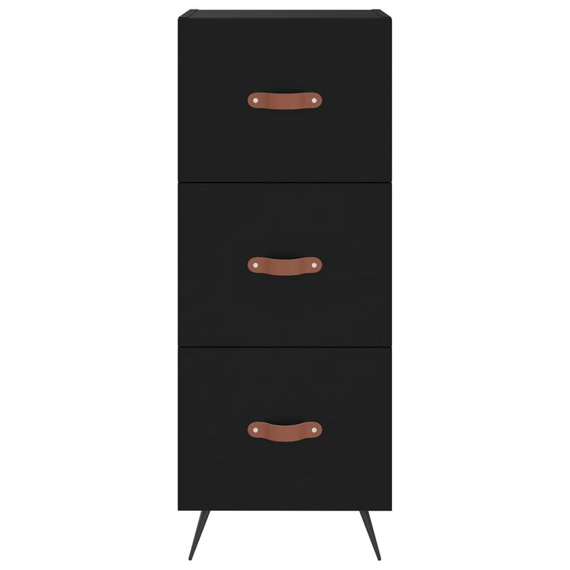Casa si Gradina - Mobilier - Comode si corpuri - Comode - Dulap inalt, negru, 34,5x34x180 cm, lemn prelucrat - Infinity.ro