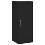 Casa si Gradina - Mobilier - Comode si corpuri - Comode - Dulap inalt, negru, 34,5x34x180 cm, lemn prelucrat - Infinity.ro