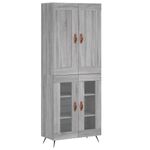 Casa si Gradina - Mobilier - Comode si corpuri - Comode - Dulap inalt, gri sonoma, 69,5x34x180 cm, lemn compozit - Infinity.ro