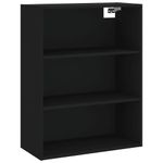 Casa si Gradina - Mobilier - Comode si corpuri - Comode - Dulap inalt, negru, 69,5x34x180 cm, lemn compozit - Infinity.ro