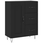 Casa si Gradina - Mobilier - Comode si corpuri - Comode - Dulap inalt, negru, 69,5x34x180 cm, lemn compozit - Infinity.ro