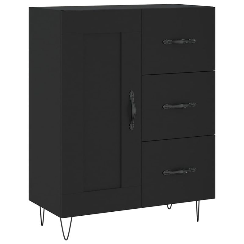 Casa si Gradina - Mobilier - Comode si corpuri - Comode - Dulap inalt, negru, 69,5x34x180 cm, lemn compozit - Infinity.ro