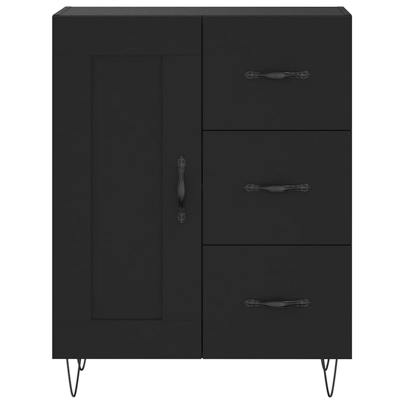 Casa si Gradina - Mobilier - Comode si corpuri - Comode - Dulap inalt, negru, 69,5x34x180 cm, lemn compozit - Infinity.ro
