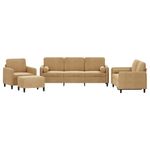 Casa si Gradina - Mobilier - Seturi de mobilier - Seturi living - Set de canapele cu perne, 4 piese, maro, catifea - Infinity.ro
