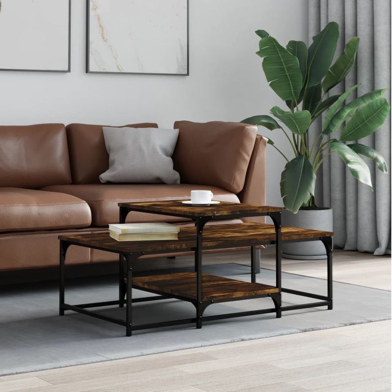 Casa si Gradina - Mobilier - Mese si birouri - Masute de cafea - Masuta de cafea, stejar afumat, 102x60x45 cm, lemn prelucrat - Infinity.ro