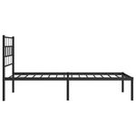 Casa si Gradina - Mobilier - Paturi si accesorii - Paturi - Cadru de pat din metal cu tablie, negru, 100x200 cm - Infinity.ro