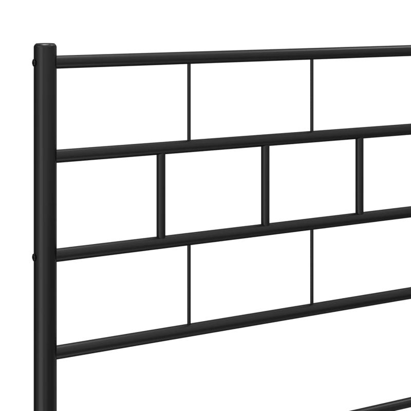 Casa si Gradina - Mobilier - Paturi si accesorii - Paturi - Cadru de pat din metal cu tablie, negru, 100x200 cm - Infinity.ro
