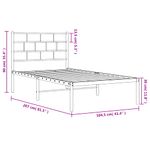 Casa si Gradina - Mobilier - Paturi si accesorii - Paturi - Cadru de pat din metal cu tablie, negru, 100x200 cm - Infinity.ro