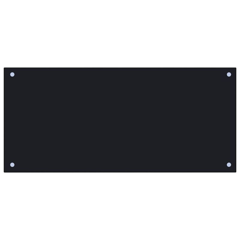 Casa si Gradina - Sanitare - Chiuveta bucatarie si accesorii - Accesorii chiuvete - Panou antistropi de bucatarie, negru 90x40 cm sticla securizata - Infinity.ro