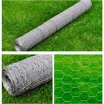 Casa si Gradina - Gradina si terasa - Garduri, panouri si accesorii - Gard de plasa, argintiu, 1 x 25 m, otel galvanizat, hexagon - Infinity.ro