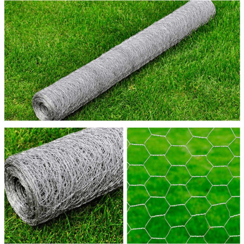 Casa si Gradina - Gradina si terasa - Garduri, panouri si accesorii - Gard de plasa, argintiu, 1 x 25 m, otel galvanizat, hexagon - Infinity.ro