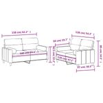 Casa si Gradina - Mobilier - Seturi de mobilier - Seturi living - Set de canapele cu perne, 2 piese, gri deschis, material textil - Infinity.ro