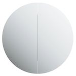 Casa si Gradina - Mobilier - Mobilier baie - Corpuri baie - Dulap de baie cu oglinda rotunda si LED, negru, 47x47x17,5 cm - Infinity.ro