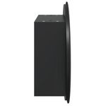 Casa si Gradina - Mobilier - Mobilier baie - Corpuri baie - Dulap de baie cu oglinda rotunda si LED, negru, 47x47x17,5 cm - Infinity.ro