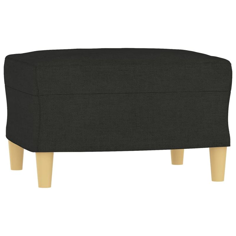 Casa si Gradina - Mobilier - Scaune si fotolii - Fotolii - Fotoliu canapea cu taburet, negru, 60 cm, material textil - Infinity.ro