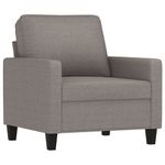 Casa si Gradina - Mobilier - Scaune si fotolii - Fotolii - Fotoliu canapea cu taburet, taupe, 60 cm, material textil - Infinity.ro