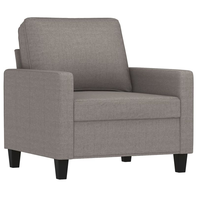 Casa si Gradina - Mobilier - Scaune si fotolii - Fotolii - Fotoliu canapea cu taburet, taupe, 60 cm, material textil - Infinity.ro