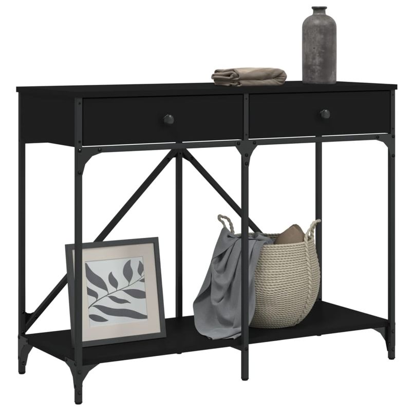 Casa si Gradina - Mobilier - Comode si corpuri - Console - Masuta consola, negru, 100x39x78,5 cm, lemn compozit - Infinity.ro