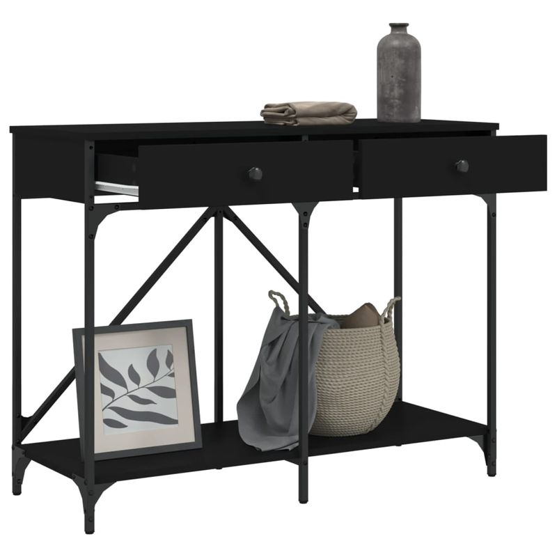 Casa si Gradina - Mobilier - Comode si corpuri - Console - Masuta consola, negru, 100x39x78,5 cm, lemn compozit - Infinity.ro