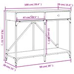 Casa si Gradina - Mobilier - Comode si corpuri - Console - Masuta consola, negru, 100x39x78,5 cm, lemn compozit - Infinity.ro