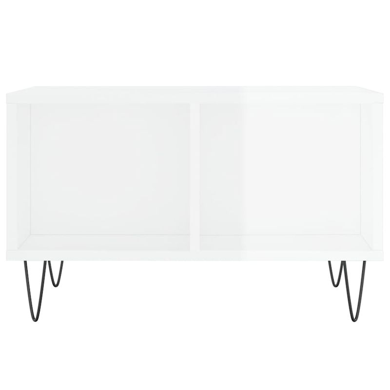 Casa si Gradina - Mobilier - Mese si birouri - Masute de cafea - Masuta de cafea, alb extralucios, 60x50x36,5 cm, lemn compozit - Infinity.ro