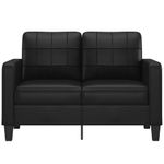 Casa si Gradina - Mobilier - Canapele si coltare - Canapele - Canapea cu 2 locuri, negru, 120 cm, piele ecologica - Infinity.ro