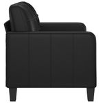 Casa si Gradina - Mobilier - Canapele si coltare - Canapele - Canapea cu 2 locuri, negru, 120 cm, piele ecologica - Infinity.ro