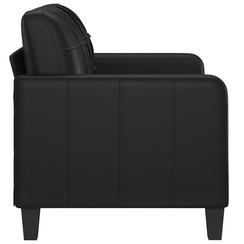 Casa si Gradina - Mobilier - Canapele si coltare - Canapele - Canapea cu 2 locuri, negru, 120 cm, piele ecologica - Infinity.ro