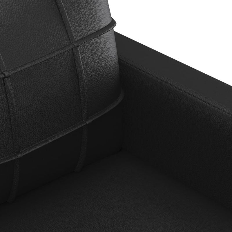 Casa si Gradina - Mobilier - Canapele si coltare - Canapele - Canapea cu 2 locuri, negru, 120 cm, piele ecologica - Infinity.ro