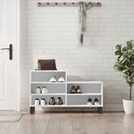 Casa si Gradina - Mobilier - Organizare si depozitare - Organizator incaltaminte - Pantofar, alb extralucios, 102x36x60 cm, lemn compozit - Infinity.ro