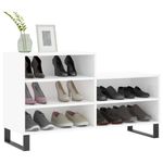 Casa si Gradina - Mobilier - Organizare si depozitare - Organizator incaltaminte - Pantofar, alb extralucios, 102x36x60 cm, lemn compozit - Infinity.ro