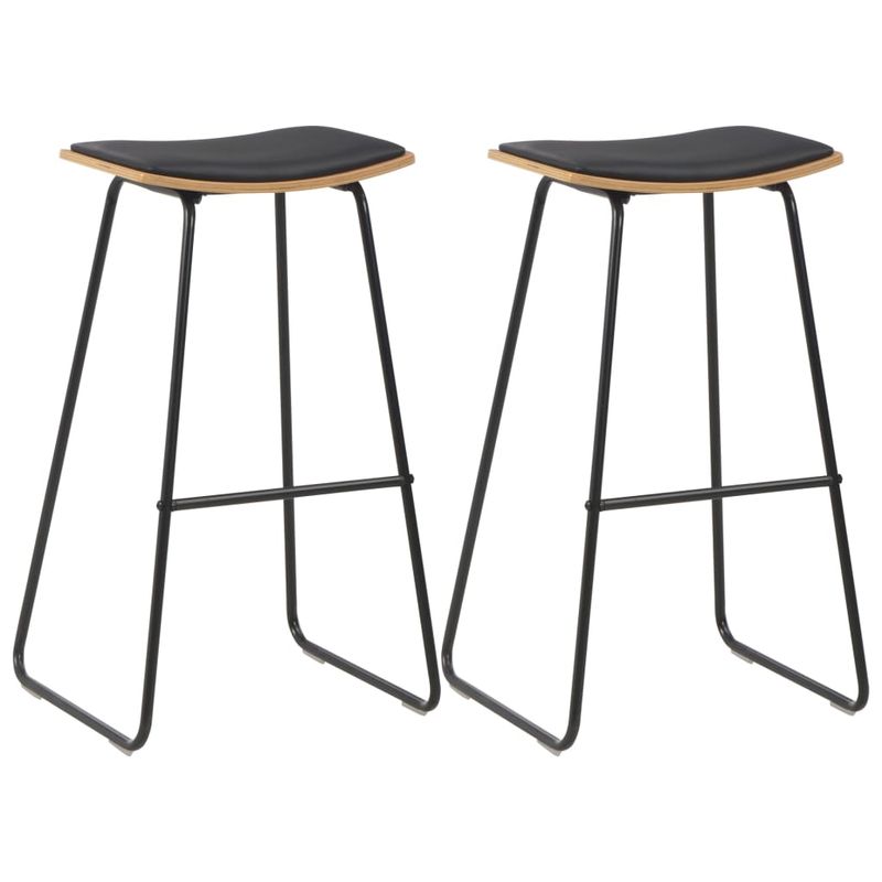 Casa si Gradina - Mobilier - Seturi de mobilier - Seturi bucatarie - Set mobilier de bar, 3 piese, negru, otel - Infinity.ro