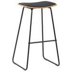 Casa si Gradina - Mobilier - Seturi de mobilier - Seturi bucatarie - Set mobilier de bar, 3 piese, negru, otel - Infinity.ro