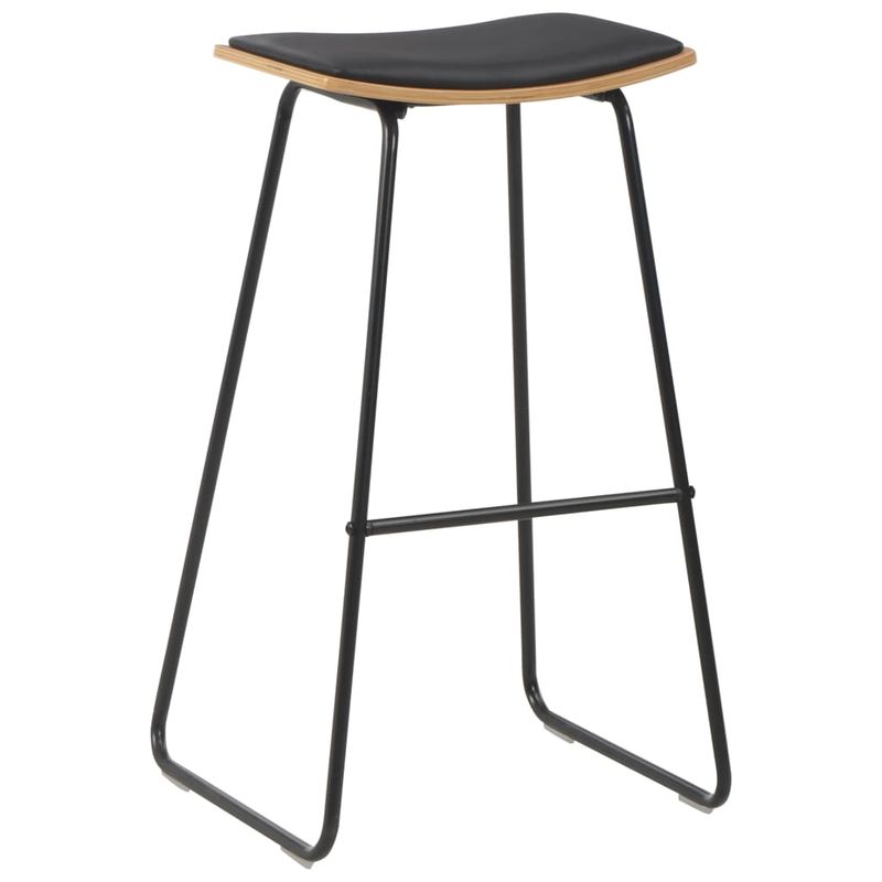 Casa si Gradina - Mobilier - Seturi de mobilier - Seturi bucatarie - Set mobilier de bar, 3 piese, negru, otel - Infinity.ro