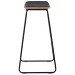 Casa si Gradina - Mobilier - Seturi de mobilier - Seturi bucatarie - Set mobilier de bar, 3 piese, negru, otel - Infinity.ro