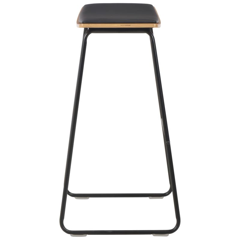 Casa si Gradina - Mobilier - Seturi de mobilier - Seturi bucatarie - Set mobilier de bar, 3 piese, negru, otel - Infinity.ro